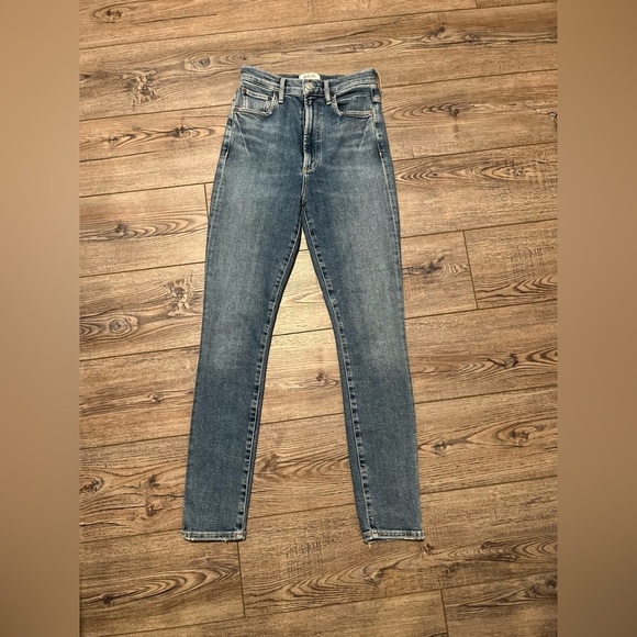 Agolde Denim - Agolde luxury cinched waist blue jeans size 24 fancy